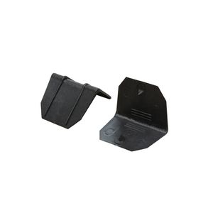 Dooshoek 2cm zwart kunststof