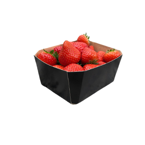 Fruitbak karton 9.2cm x 12.0cm x 6cm 400gr zwart