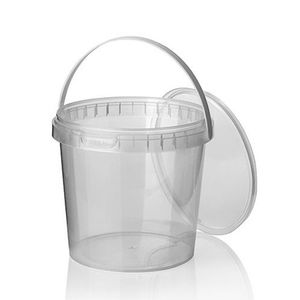 Cups met deksels rond 13.3cm x 13cm 1180ml pp transparant met hengsels