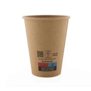 Beker karton 9cm 11cm 355ml bruin
