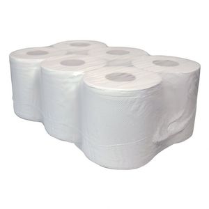 Poetsrol Paper2Paper 100% cellulose 20cm x153m midi 2 lagen wit