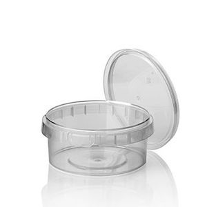 Cups met deksels rond 9.5cm x 4.5cm 180ml pp transparant