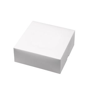 Gebaksdoos zonder venster 25cm x 25cm x 8cm wit onbedrukt