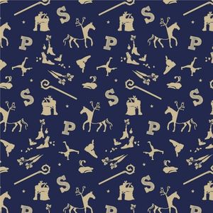Cadeaupapier sinterklaas 30cm x 150m 6005 gecoat papier 80gr / m2