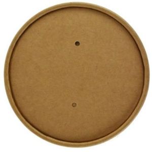 Deksel karton kraft rond 11.8cm bruin