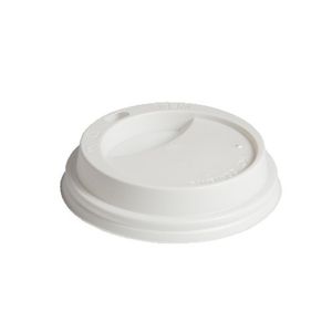 Deksel plastic travellid 8cm wit