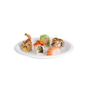Borden bagasse/suikerriet rond 22.5cm beige