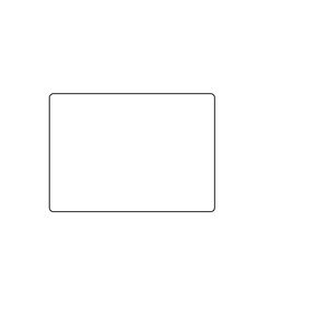Etiket op rol 75mm x 36mm wit