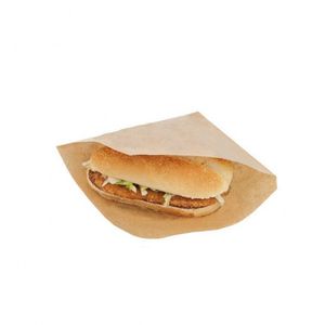 hamburger/sandwichzak 15cm x 15cm onbedrukt natronkraft 45gr / m2