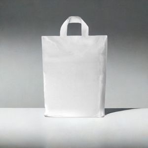 Plastic draagtas lus 45cm x 51cm wit onbedrukt ldpe 50µm
