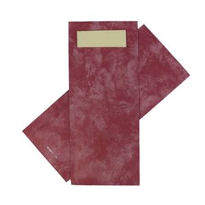 Bestekzakje 8.5cm 20cm bordeaux marble met servet buttermilk