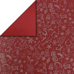 Cadeaupapier kerst 50cm x 150m 6275 bruin kraft 70gr / m2