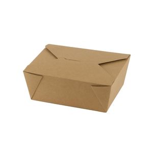Menubox take away 13.4cm x 10.5cm x 6.5cm 750ml kraft Kraft/PLA