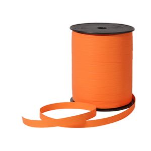 Krullint paperlook 10mm x 250m oranje onbedrukt