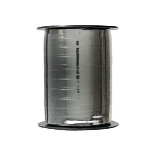 Krullint metallic 10mm x 250m zilver onbedrukt
