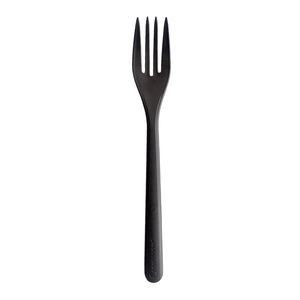 Circulware hercules Reuseable vork polypropyleen 18.5cm zwart