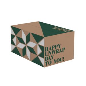 Pakketdoos D 450mm x 350mm x 230mm groen kadoosje