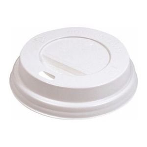 Deksel dome travellid 8cm wit