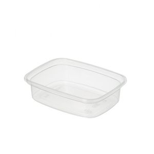 Cup rechthoek 10.8cm x 8.2cm x 2.45cm 125ml pp transparant