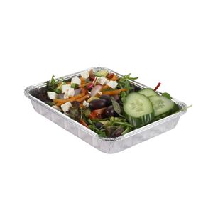 Aluminium bakjes rechthoekig 22.7cm x 17.8cm x 3cm 1vaks 930ml zilver