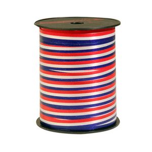 Krullint mat 10mm x 200m rood wit blauw onbedrukt