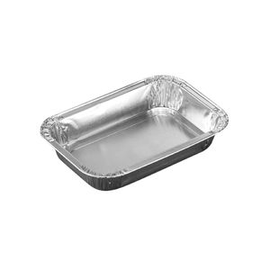 Aluminium bakjes rechthoekig 16cm x 11cm x 2.6cm 1vaks 340ml zilver