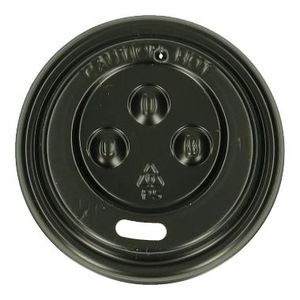 Deksel plastic travellid 7.2cm zwart