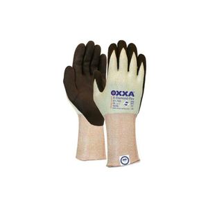 Werkhandschoenen OXXA X-diamond-flex cut 5 nylon/lycra met nitrile coating 10/XL zwart/lichtgroen