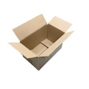 Amerikaanse vouwdoos 250mm x 150mm x 140mm enkel golf B bruin onbedrukt