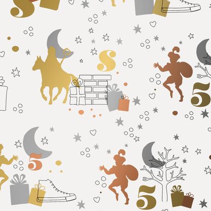 Cadeaupapier Sinterklaas op rol kopen? Grote rollen Sint inpakpapier
