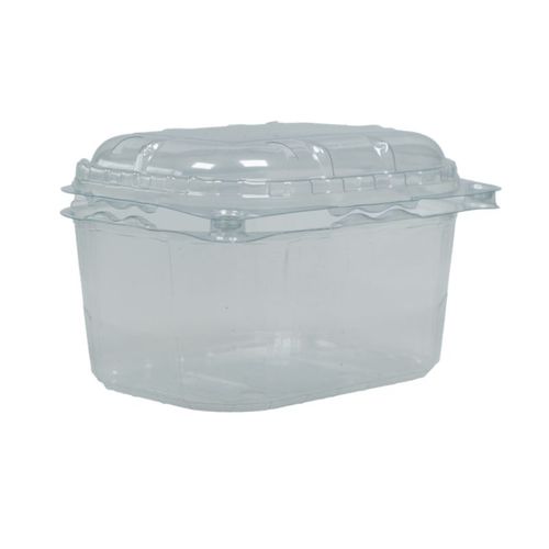 Fruitbak met vast deksel 9.5cm x 12.4cm x 7.6cm 250gr transparant
