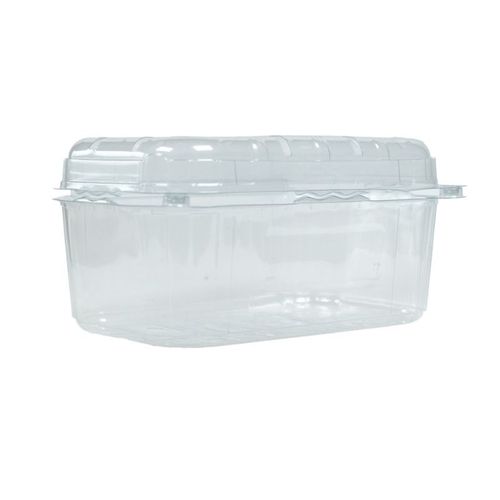 Fruitbak met vast deksel 11.5cm x 19cm x 8.5cm 500gr transparant